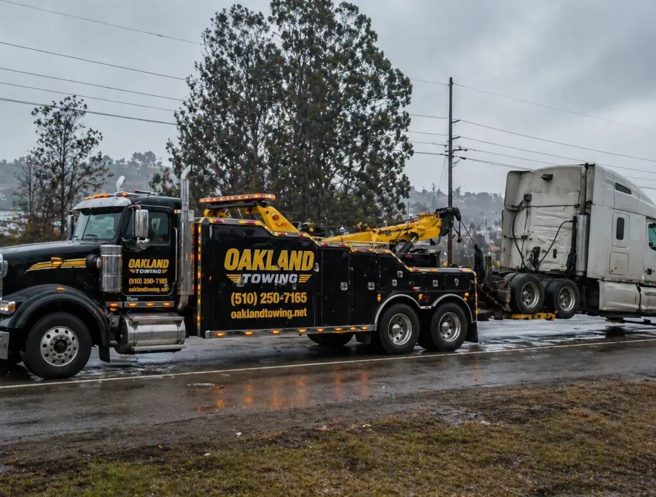 Oakland towing broken down semi-truck