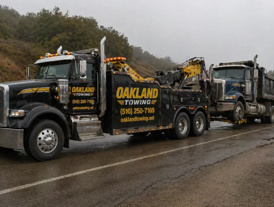 oakland towing company towing heavy duty inoperable truck